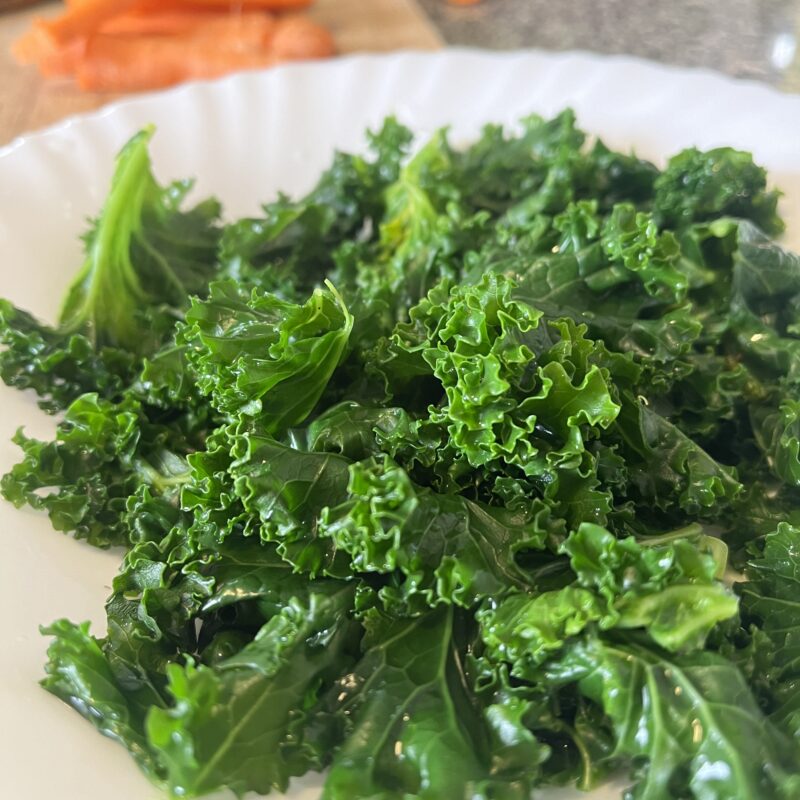 Hojas de Kale Escaldada