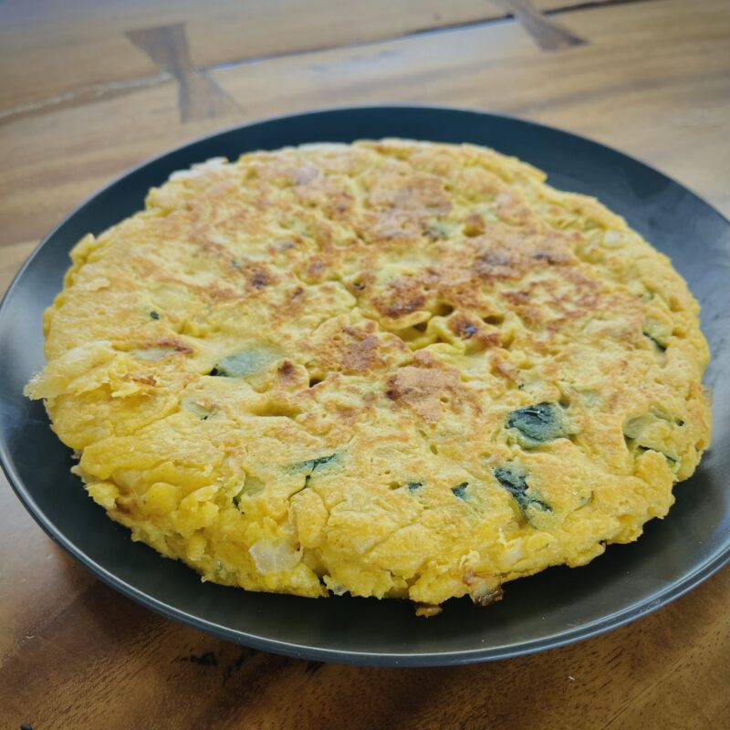 Tortilla de Calabacín y Cebolla